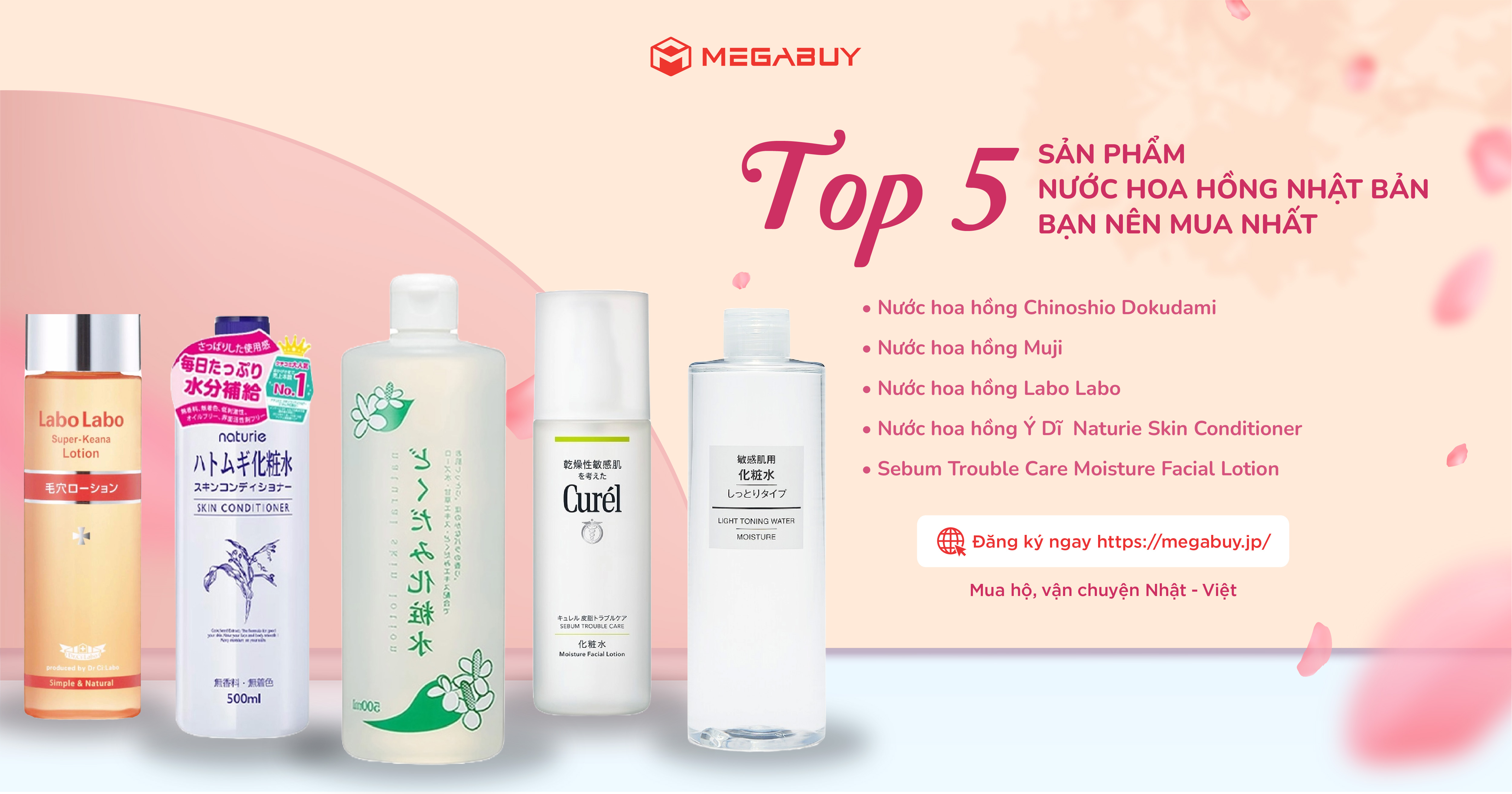 Top 5 sản phẩm nước hoa hồng Nhật Bản tốt nhất 